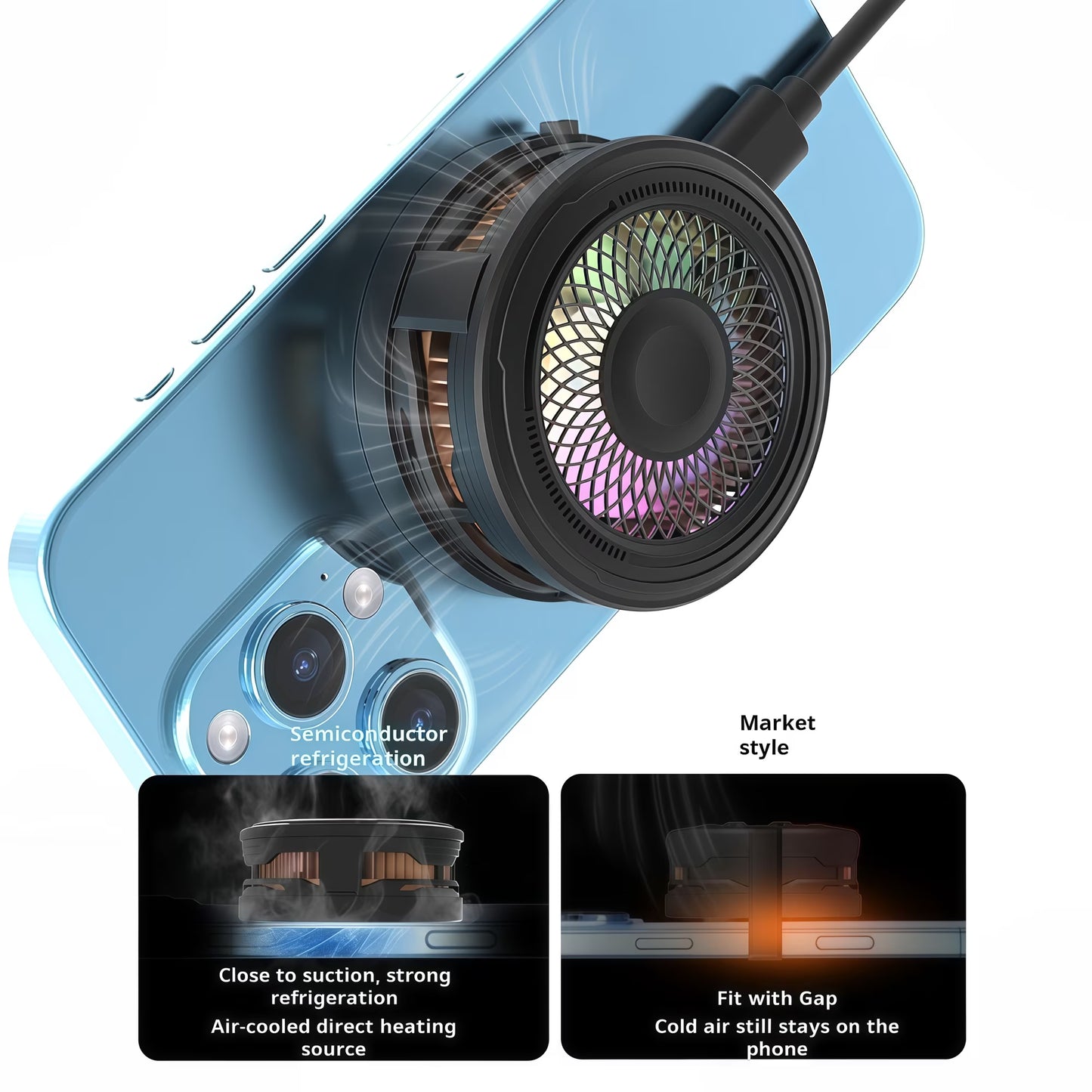 NEOSHD | Qi2 Ice-Core Fast Wireless Charger & Active Cooler