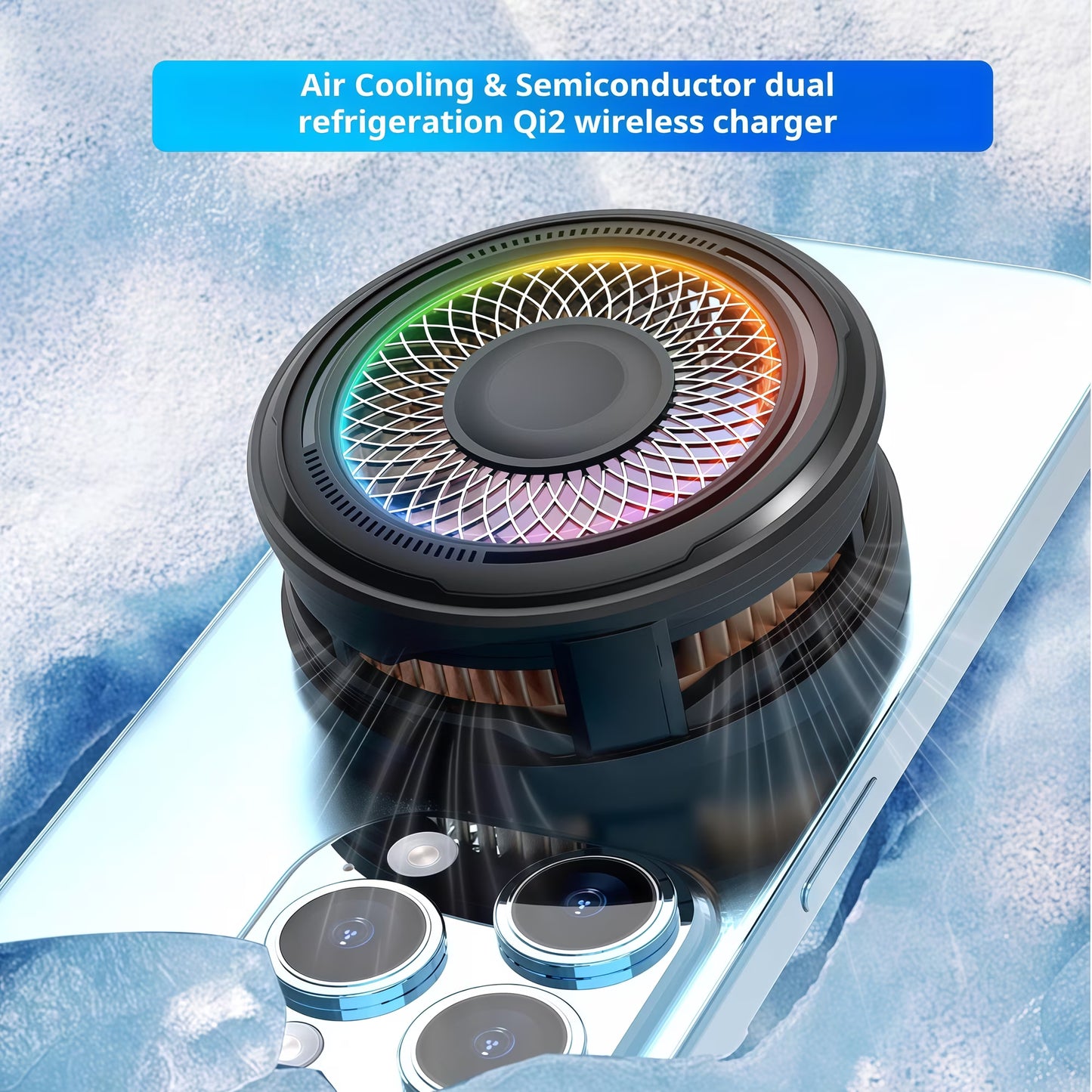 NEOSHD | Qi2 Ice-Core Fast Wireless Charger & Active Cooler